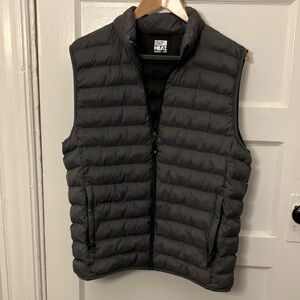 Men’s Gray Puffer Vest Sz M